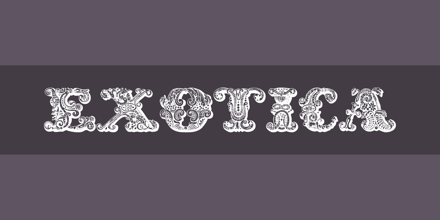 exotica Font preview